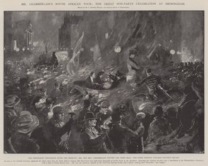 Turnê Sul-Africana de Chamberlain, a Grande Celebração Não-Partidária em Birmingham